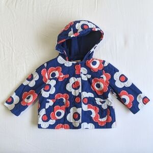 joe fresh retro floral fleece-lined spring jacket 3-6 months baby girl